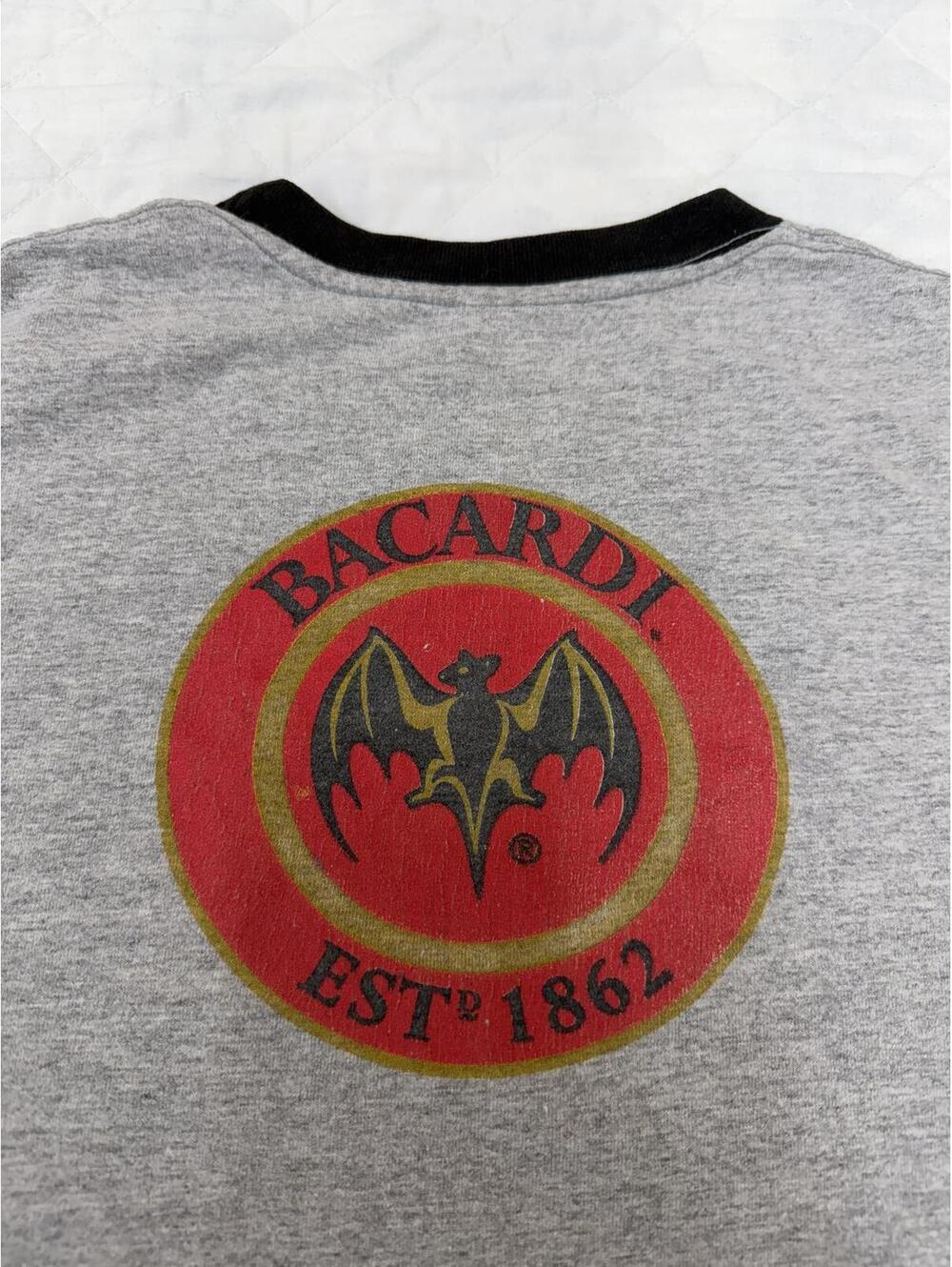 Vintage Bacardi Rum Ringer T-Shirt - Picture 6 of 6